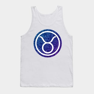 Blue Purple Glitter Zodiac - Taurus Tank Top